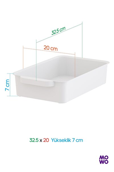 Mowo Home 3 Adet 3 Litre Mutfak düzenleyici, Buzdolabı Düzenleyici, Banyo Düzenleyici, Organizer, Saklama Kabı