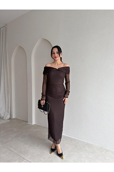 Mooi Butik Rochie midi VİVALDİ 3965 - Maro amar