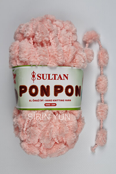 Sultan Ponpon İp 100 Gram 15 Metre %100 Polyester Yavruağzı 913