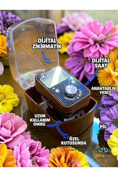 Altınoluk Haremia Dijital Saatli Zikirmatik – Özel Kutulu, Anahtarlık Askılı,...