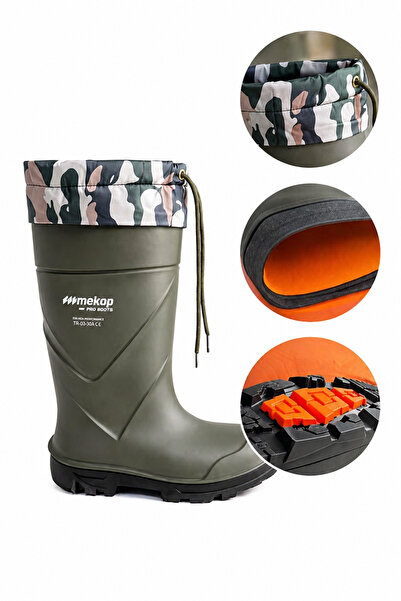 Mekap Su Geçirmez Erkek Outdoor Çizme Neopren İç Astarlı Kaymaz Taban Tarım B...