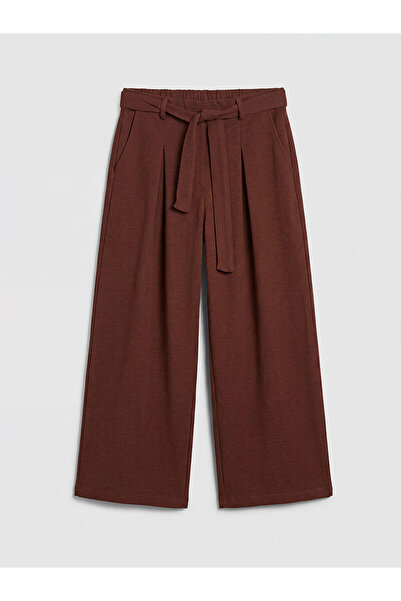 LC Waikiki Vizyon New Season Linen Look Girls' Pleated Trousers