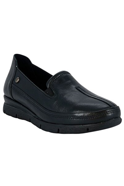 Mammamia D26Ya-3985-B Black Women's Comfort Leather Shoes