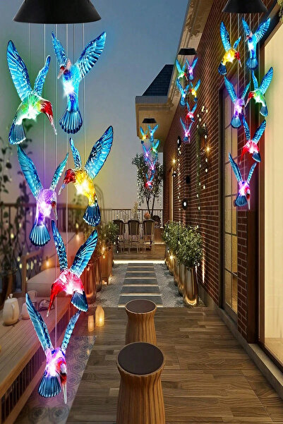 pazariz Güneş Enerjili Animasyonlu LED Bahçe Balkon Ağaç Solar Aydınlatma 6 L...