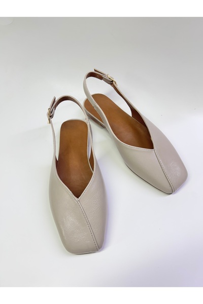 azza shoes BİANCA KADIN KARE KALIP PARLAK ARKASI AÇIK TOKA DETAYLI ZARİF ŞIK ...