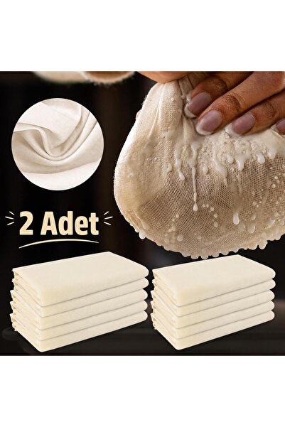GÜLİSTANHAC 2 Adet Tülbent Bezi Peynir Yoğurt Süzme Bezi 100*100 cm %100 Pamuk