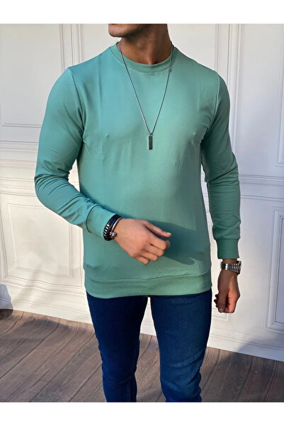 MODEFENDİ Solid Color Two-Thread Sweatshirt