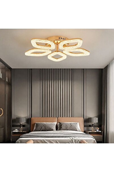 RFAN LED Chandelier, Model J301-5, With Remote Control, 3 Light Types, Adjust...