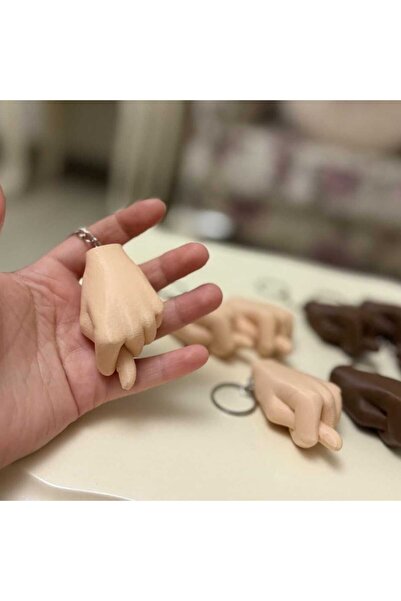 Aura Design Studio Esprili “Nah” El İşareti Anahtarlık 7CM