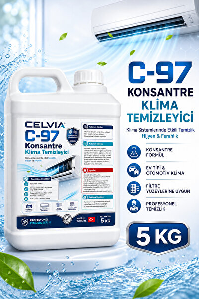 CELVIA Temizlik C-97 Konsantre Klima Temizleyici & Kombi Petek Temizleyici As...