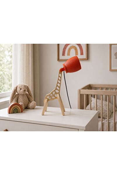 abajur Zürafa Tasarımlı Çocuk Odası Gece Lambası (45cm)