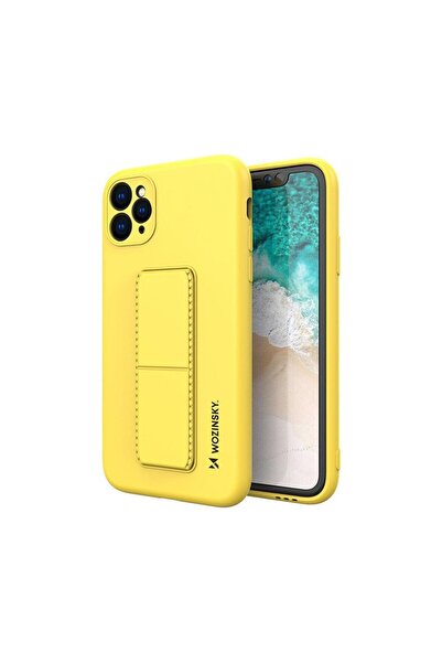 WOZINSKY Kickstand Θήκη Σιλικόνης Back Cover με Stand Στήριξης Yellow (Apple ...