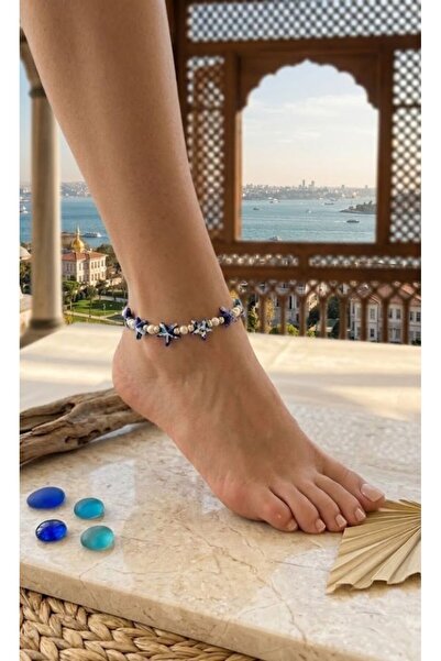 GMN COLLECTION YENİ SEZON ALAÇATI STİLİ YILDIZLI DENİZ KABUKLU SEDEFLİ HALHAL