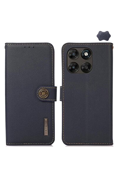 KHAZNEH Δερμάτινη Θήκη Πορτοφόλι Blue (Motorola Moto G67 5G / G77 5G)