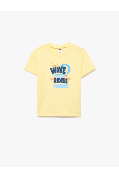 Koton Cotton Short Sleeve Crew Neck Printed T-Shirt