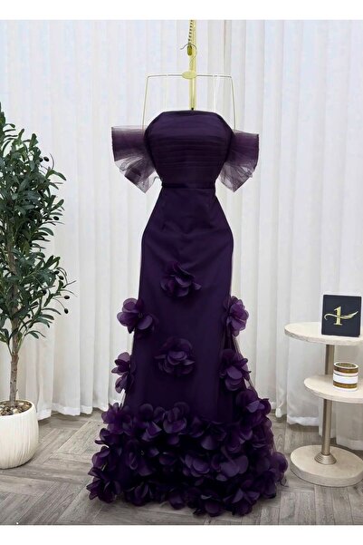 sachin and babi light blue dress Meagan Purple Strapless Mermaid Beaded Evening Dress – Queen Sheila Brand main image 1