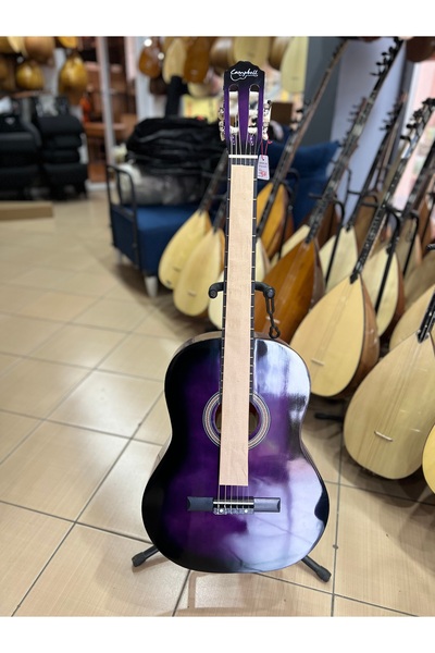 Bircanmüzik 4/4 MOR KLASİK GİTAR+KILIF+PENA