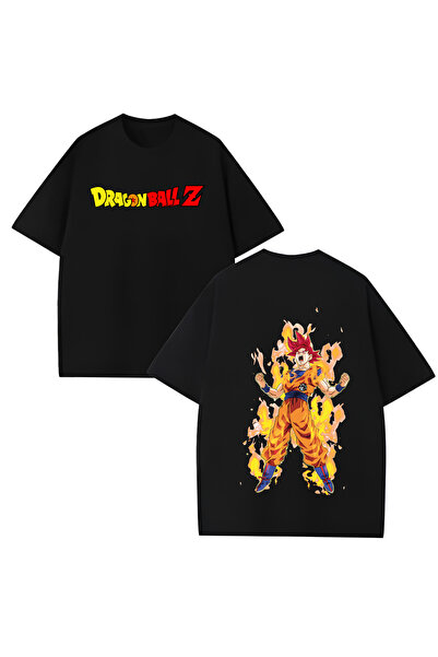 MAGORS Μπλουζάκι Dragonballz Anime Saga με στάμπα, Unisex, Oversize, 100% βαμ...