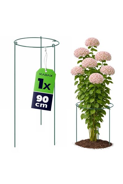 KADAX Țăruș de grădină, rotund, 90 cm, oțel, verde, 1 buc.