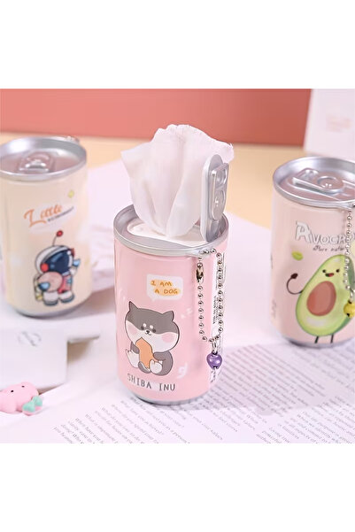 Louva 🥤 Mini İçecek Kutusu Tasarımlı Anahtarlıklı Islak Mendillik