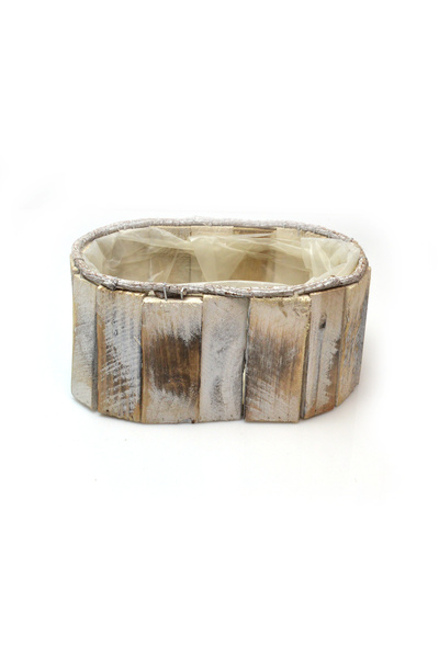AFO Vintage natural wood oval basket