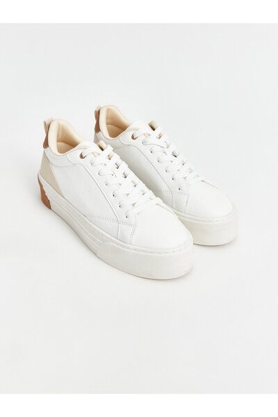 LC Waikiki Lace-up Faux Leather Women's Sneakers