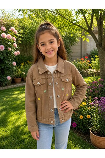 Ysferbutik Girl's Denim Jacket Coat