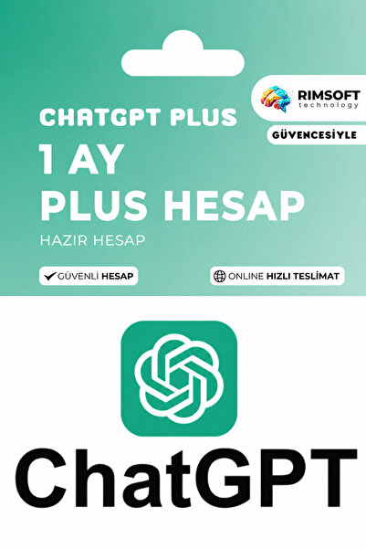 Rimsoft OpenaiChatGPT Plus 1 Ay Kişisel Abonelik - Kişisel Hazı Hesap (Şifre ...