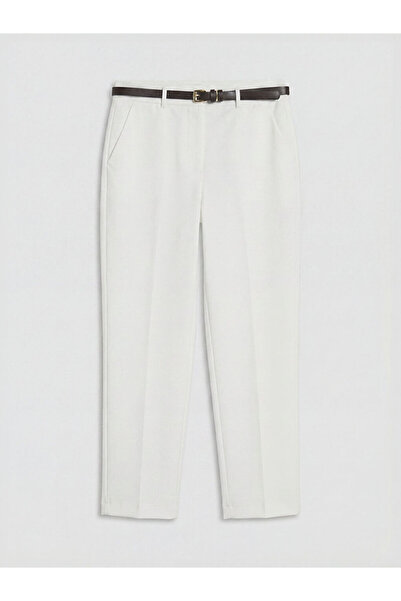 LC Waikiki New Season from Güli̇s Gi̇yi̇m White Belted Carrot Cut Women's Gab...