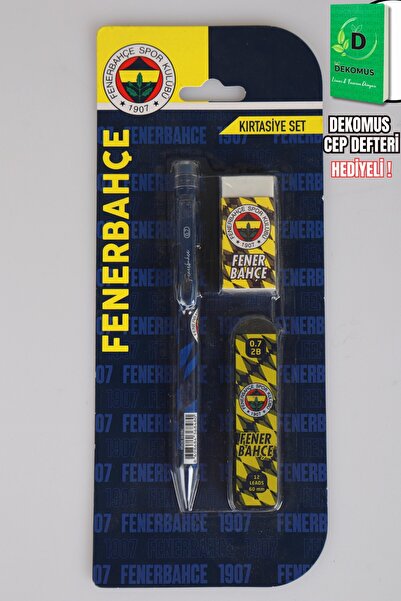 Fenerbahçe x Dekomus Lisanslı Versatil Uçlu Kalem 0 .7 mm,Silgi ve Uç Seti