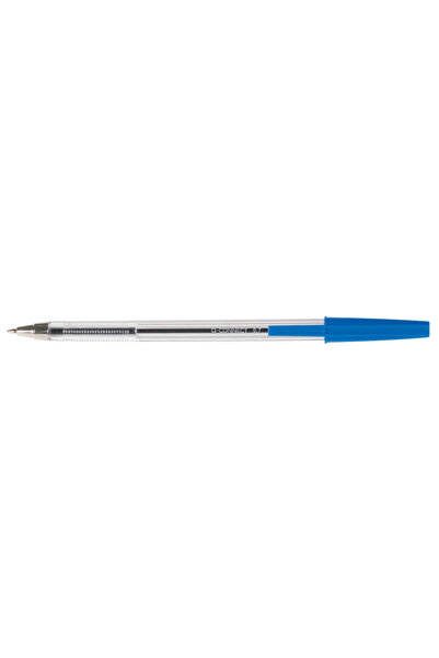 Q-Connect Pix transparent cu mina interschimbabila , varf 0.7mm, - albastru