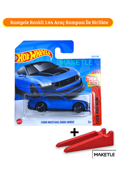 HOT WHEELS Ford Mustang Dark Horse + Rampa
