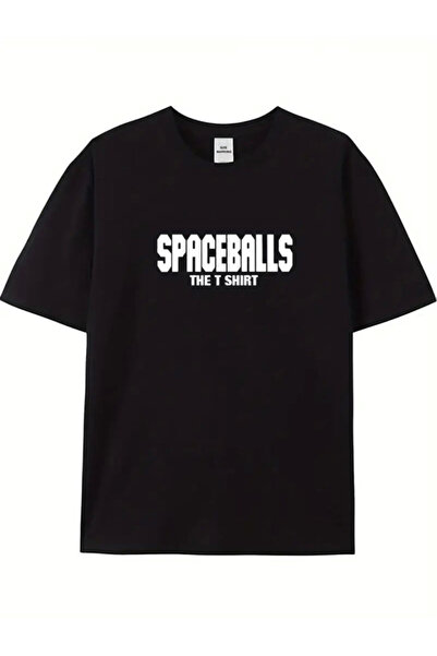 Efnaz style Printed Oversize Crew Neck T-Shirt - Black