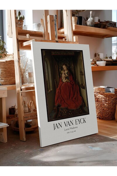 Postifull Jan Van Eyck - Madonna din Lucca, Tablou pe pânză, Seria de artă NR...
