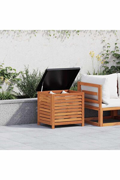 vidaxl Garden storage box, 60x50x55 cm, solid eucalyptus wood