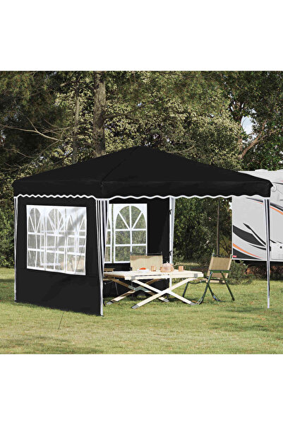 vidaxl Cort de Petrecere Pop-up Negru 288 x 288 x 245 cm