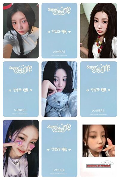 sevimliflower wonhee ILLIT 1 ADET FOTOKART PVC KAPLI 9*6 CM 6 ADET ALINDIĞIND...