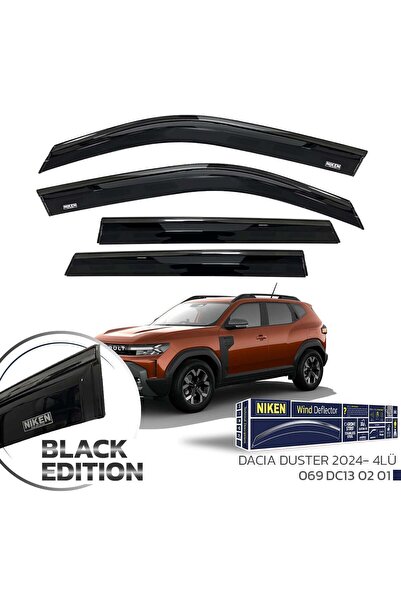 Niken Dacia Duster Cam Rüzgarlığı Siyah Kromlu 2024- 4'Lü