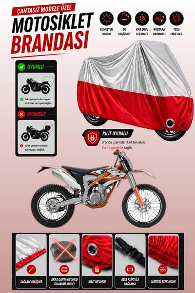 Cemku Twin غطاء محرك متوافق مع KTM 350 Freeride باللون الرمادي من الأعلى والأ...