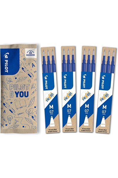 Pilot Frixion 0.7mm Refill - 12 Pieces (3 Packs), Blue - Erasable Ink Cartrid...