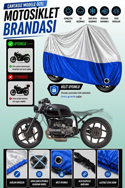 Cemku Twin Top Gray - Bottom Blue Bmw R 65 Compatible Engine Cover, Rear Bag ...
