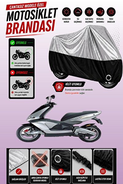 Cemku Twin غطاء محرك متوافق مع Aprilia Area 51 باللون الرمادي من الأعلى والأس...