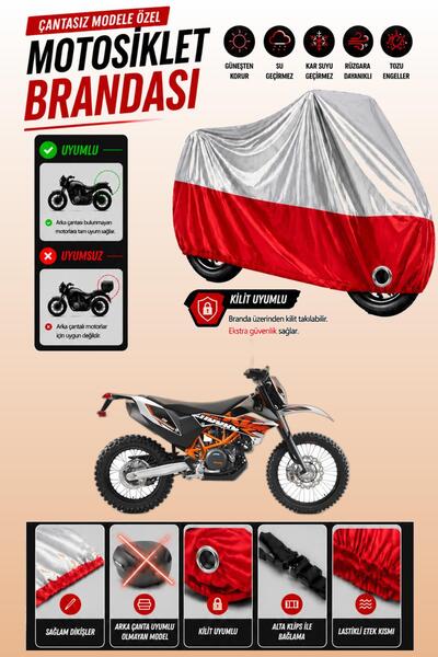 Cemku Twin غطاء محرك متوافق مع KTM 690 Enduro R باللون الرمادي من الأعلى والأ...