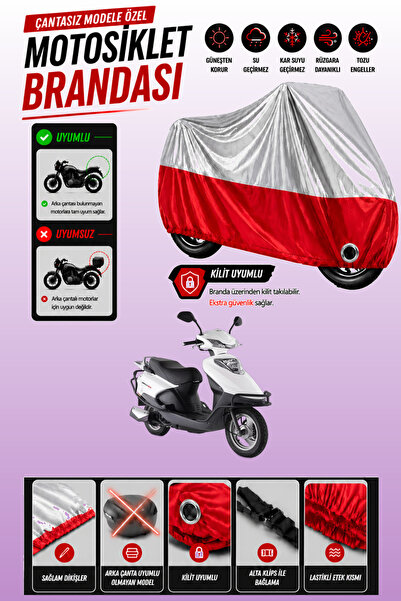 Cemku Twin Top Gray - Bottom Red Kuba Gelli 125 Compatible Engine Cover, Rear...