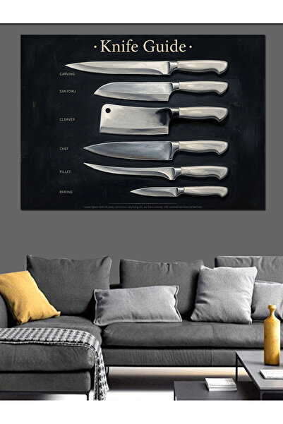 Artmeg Tipuri și ghidaj pentru cuțite de bucătărie - Pânză decorativă - Masă ...