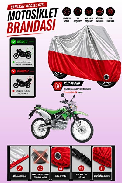 Cemku Twin غطاء محرك متوافق مع دراجة كاواساكي KLX 150 L باللون الرمادي من الأ...