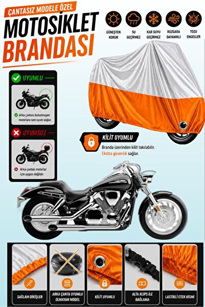Cemku Twin Top Gray - Bottom Orange Honda Vf 750 C Magna Compatible Engine Co...
