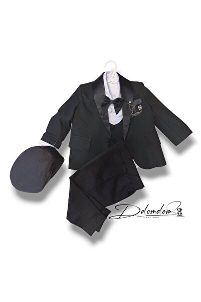 Domdom Boutique Costum Razvan guler sal , culoare Negru
