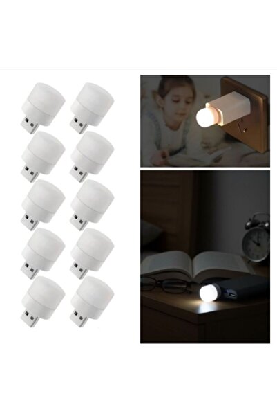 Artepieza co. USB Mini Top LED 10’lu Aydınlatma Beyaz Işıklı Gece Lambası, En...