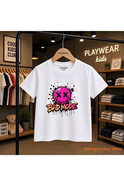 playwear Μπλουζάκι με στάμπα Bad Mode Emoji 100% παιδικό unisex μπλουζάκι 5 6...